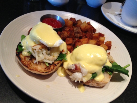 The Dungeness Crab Eggs Benedict -- when eggs aren't decadent enough, add some shredded crab meat.