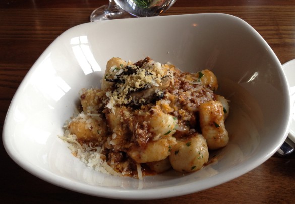The Potato Gnocchi, another excellent pasta dish, if not exactly light fare.